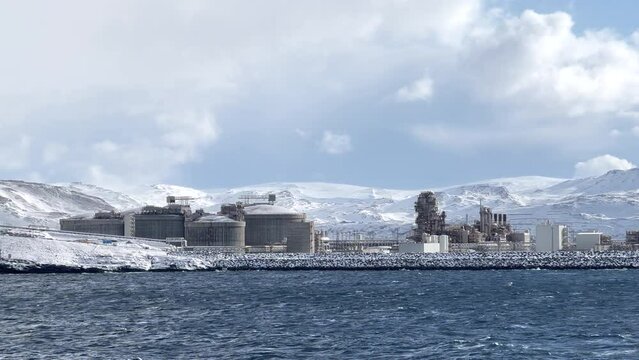 Increasingly critical LNG (Liquefied Natural Gas) resources on the the North Coast of Norway, near Hammerfest.