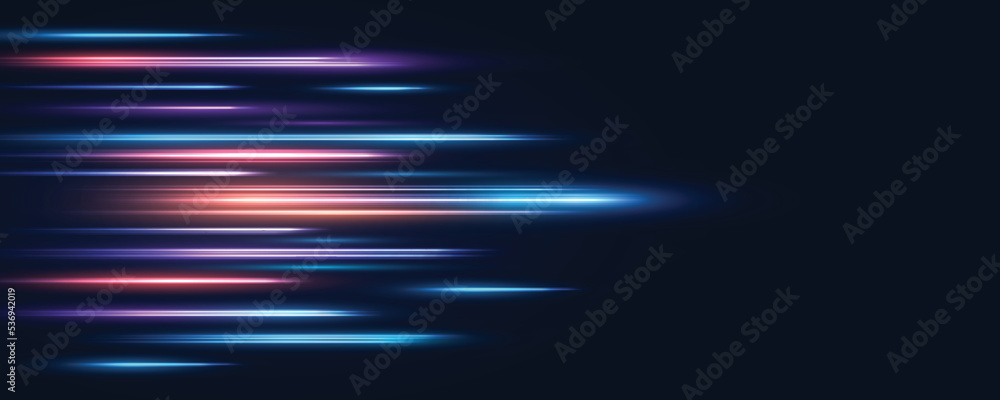 Aufkleber Modern abstract speed line background. Dynamic motion speed of light. Technology velocity movement pattern for banner or poster design. Vector EPS10.