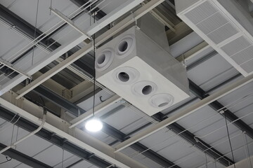 Industrial Air Duct and Vent. 
System of industrial ventilating pipes. 