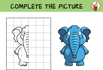 Complete the picture of the elephant