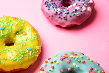 Donuts food delicious with different fondant