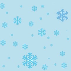 blue background of blue snowflakes, winter background