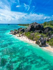 beach life seychelles - obrazy, fototapety, plakaty