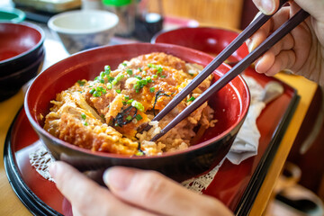 カツ丼　日本の丼もの　和食イメージ