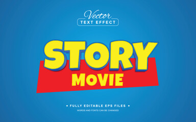 Story Movie Editable Text Effect - obrazy, fototapety, plakaty