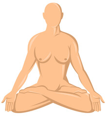 female human anatomy yoga lotus