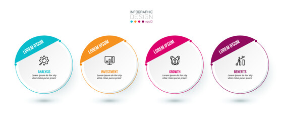 Business concept infographic template with option.