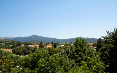 Fototapeta na wymiar Pueblo de Cercedilla. Sierra de Guadarrama. Madrid