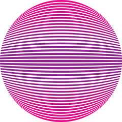 Lines in sphere Form . Vector  .Technology sphere Logo . 3d design element . Abstract Geometric shape .
