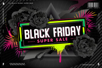 Black Friday Sale Retrowave Design