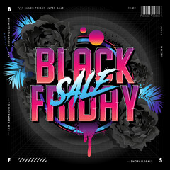 Black Friday Sale Retrowave Design