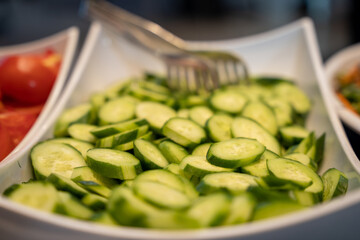 Sliced ​​Cucumber at the Buffet