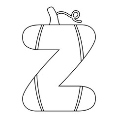 Coloring page with Letter Z for kids