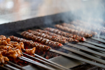 delicious turkish kebabs, adana wrap, chicken shish, chicken wings, liver shish, eggplant kebab and mixed grill