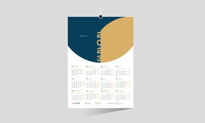 2023 wall vector calendar design