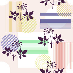 Seamless pattern with branches of ginseng. Floral - 536954049