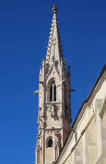 Fototapeta na wymiar Tower of Convent of the Order of St Clare Nuns (Poor Clares) on Farska street in Bratislava, Slovakia