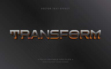 Vector Editable Text Effect in Transform Style