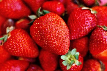 strawberries on a white plate