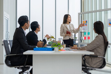 Asian woman department manager.