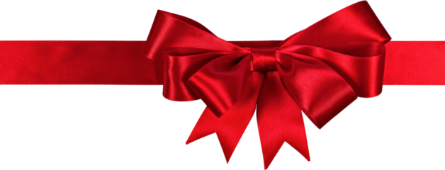 Red Ribbon with Bow - Isolated