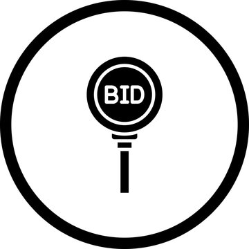 Bidding Paddle Icon Style