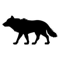 silhouette of a wolf