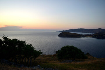 sunset over the sea