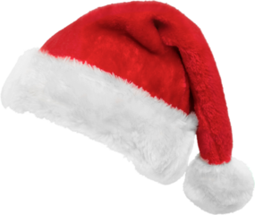 Santa Claus red hat isolated on white background