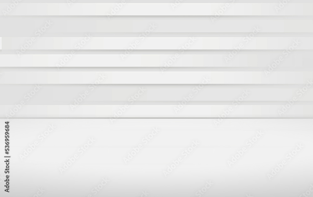 Wall mural 3d rendering of an empty white room with abstract background. for product showcase, showroom, advert