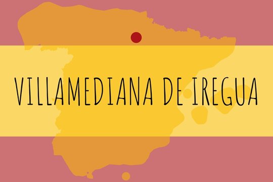 Villamediana de Iregua: Illustration mit dem Namen der spanischen Stadt Villamediana de Iregua