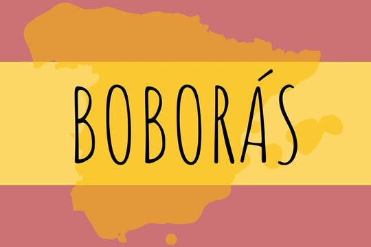 Boborás: Illustration mit dem Namen der spanischen Stadt Boborás