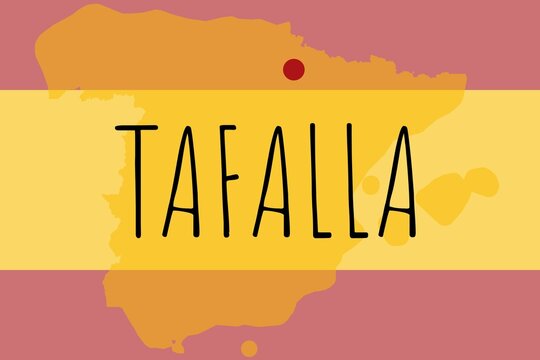 Tafalla: Illustration mit dem Namen der spanischen Stadt Tafalla