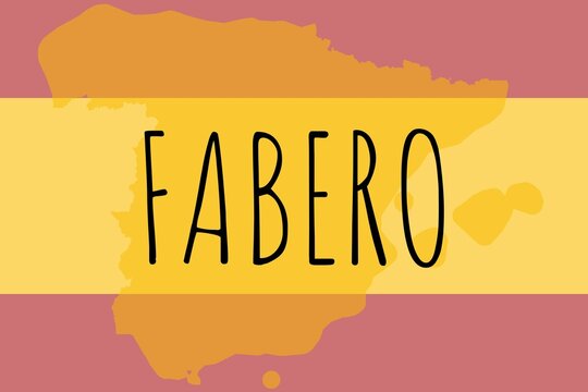 Fabero: Illustration mit dem Namen der spanischen Stadt Fabero