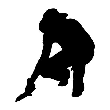 recommend clip art: silhouette farmer