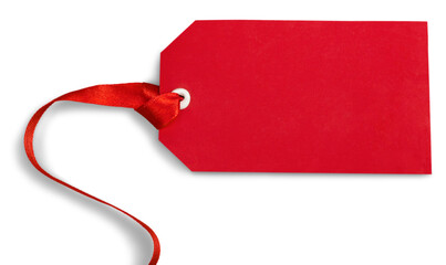 Close up of blank price label on  background