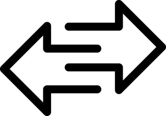Two opposite arrows exchange vector icon. Transfer Arrow symbol. Different black directional icons, illustration for web design, mobile apps, interface and other design
