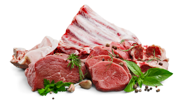 Fresh Raw Meat on desk