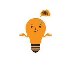 illustration no light bulb idea