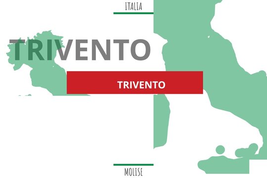 Trivento: Illustration mit dem Namen der italienischen Stadt Trivento