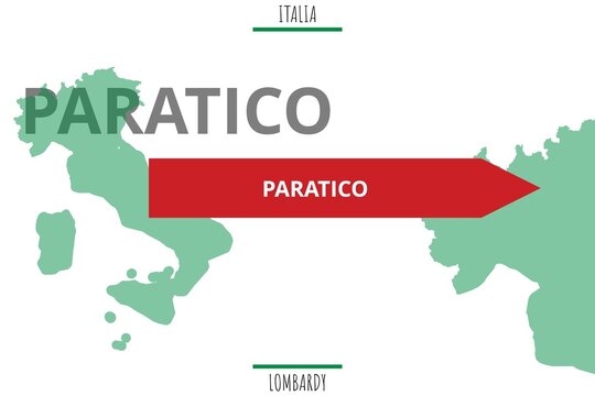 Paratico: Illustration mit dem Namen der italienischen Stadt Paratico