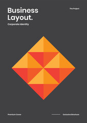 Company identity brochure template. business cover. corporate report abstract geometric layout.
