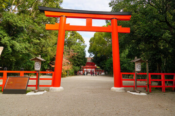 下鴨神社 二の鳥居から楼門を見る 京都市