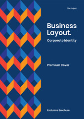 Obraz premium Company identity brochure template. business cover. corporate report abstract geometric layout.