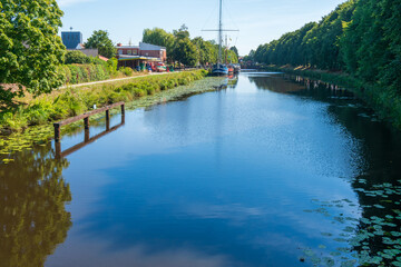 Fototapeta na wymiar The Rutenbrock Canal in Haren (Ems), Lower Saxony, Germany