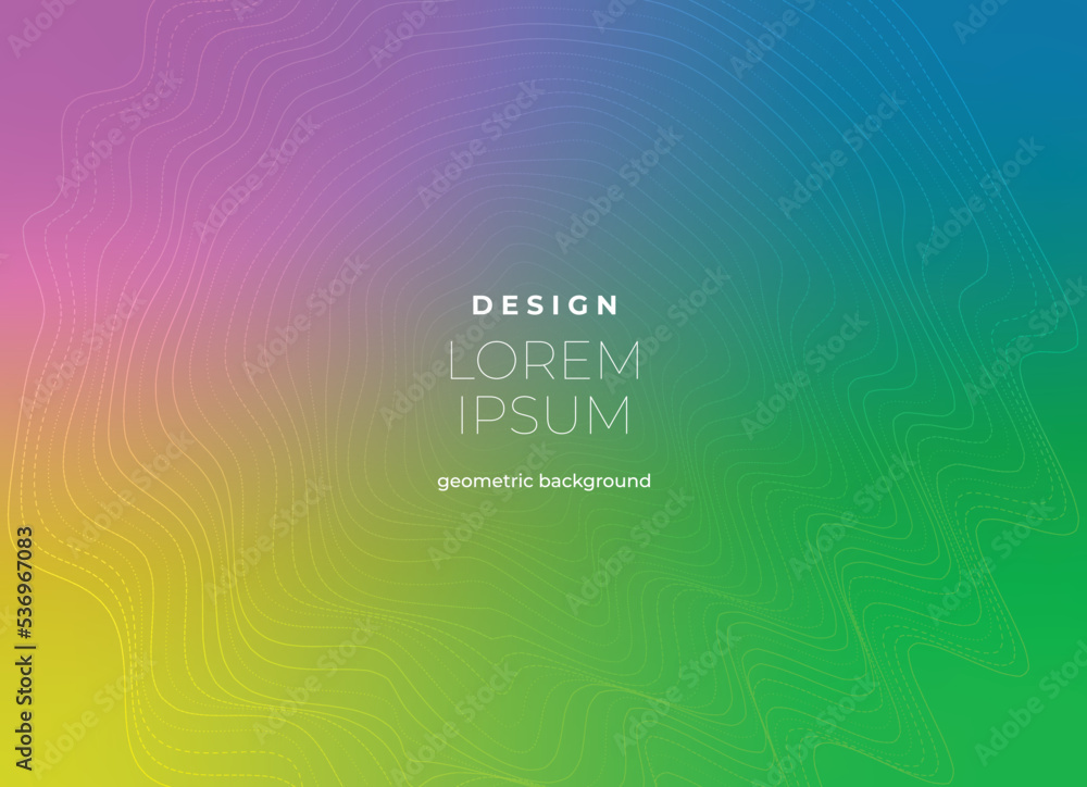 Poster abstract geometric composition forms modern background with decorative