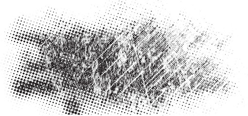 Glitch distorted geometric shape . Noise destroyed logo . Defect error shapes  .Grunge textured . Distressed effect .Vector shapes with a diagonal speed lines . Halftone dots screen print texture.