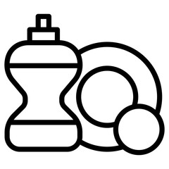 Obraz premium dish and dish soap icon