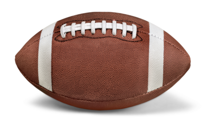 American football ball isolated on white background