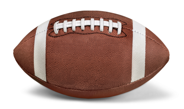 American football ball isolated on white background